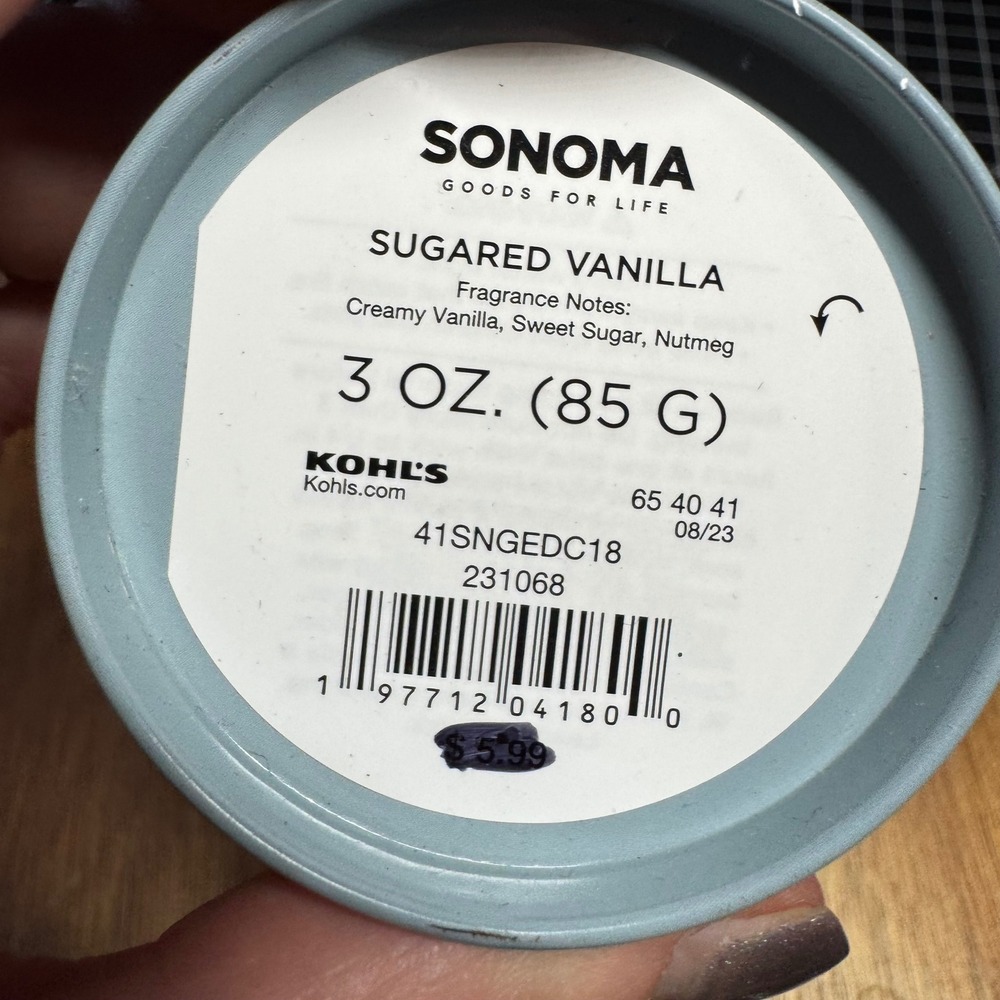 Sonoma Goods For Life Sugared Vanilla‎ Happy Birthday Scented Candle Tin 3oz
